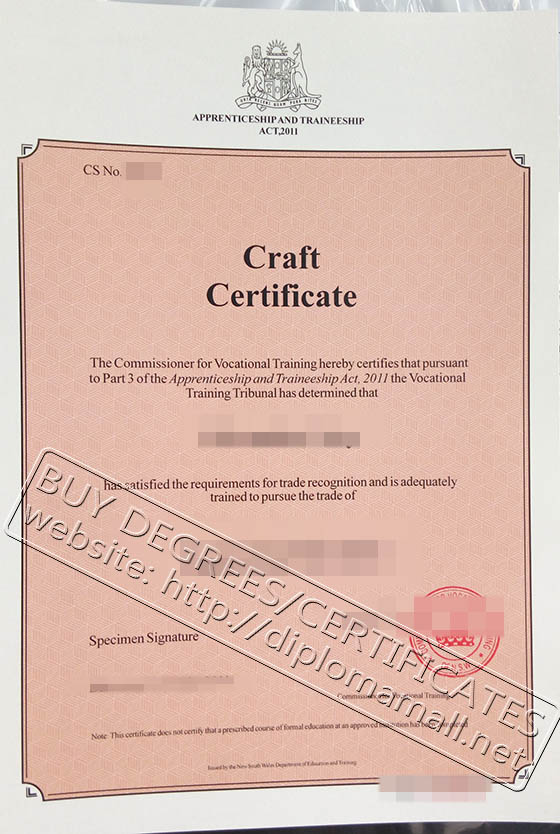 apprenticeship or traineeship certificate