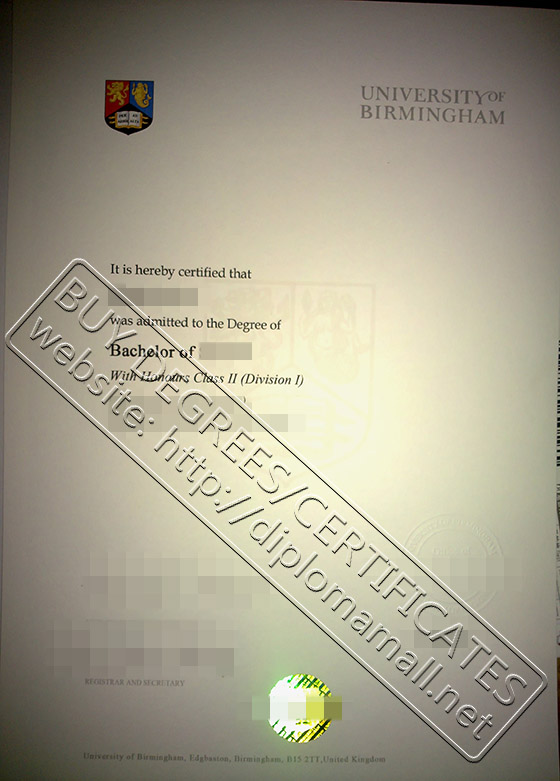 The University of Birmingham degree