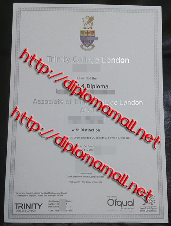 Trinity College London(TCL) diploma