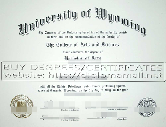 University of Wyoming diploma