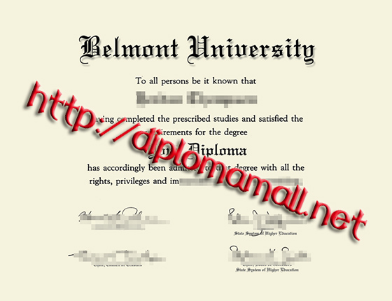 Belmont University diploma