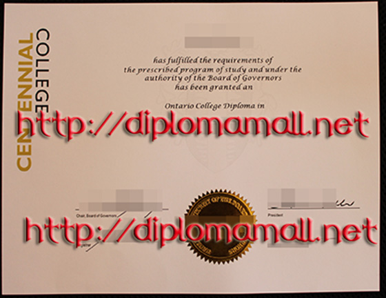 Centennial College diploma