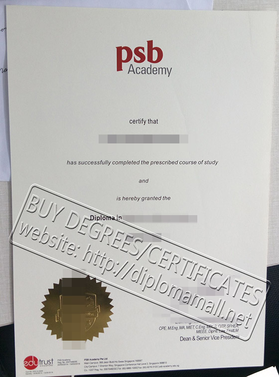 diploma from PSB Academy