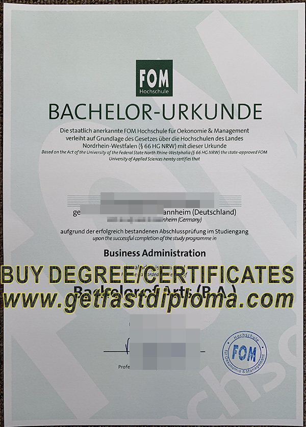 FOM University Fake Diploma