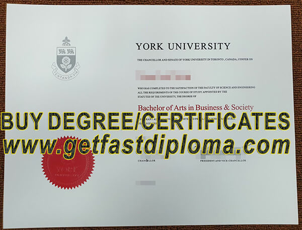 Buy York University Diploma 