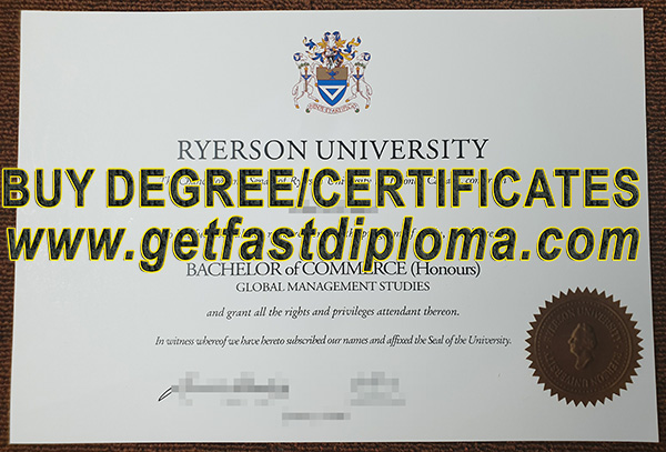 Ryerson University diploma sample