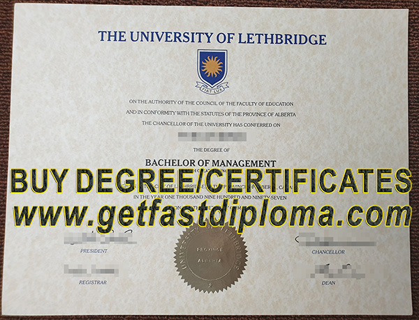 University of Lethbridge diploma sample