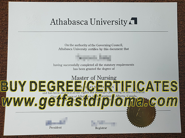 University of Athabasca diploma sample