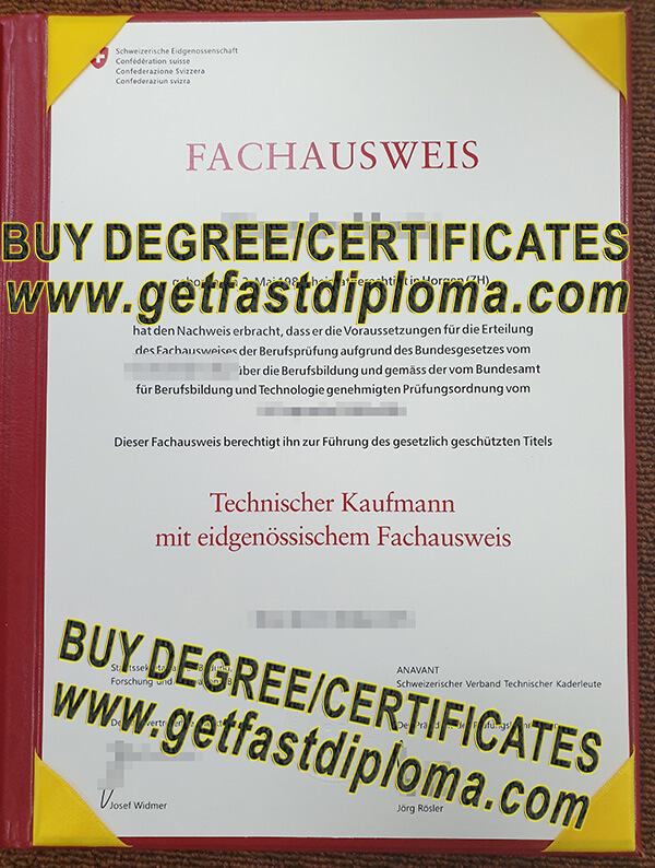 Swiss qualification certificate sample