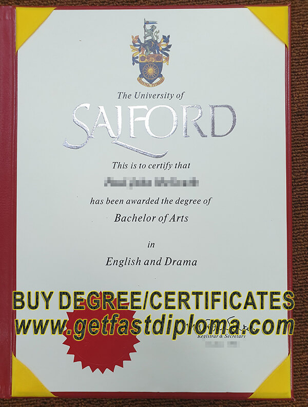 University of Salford degree sample