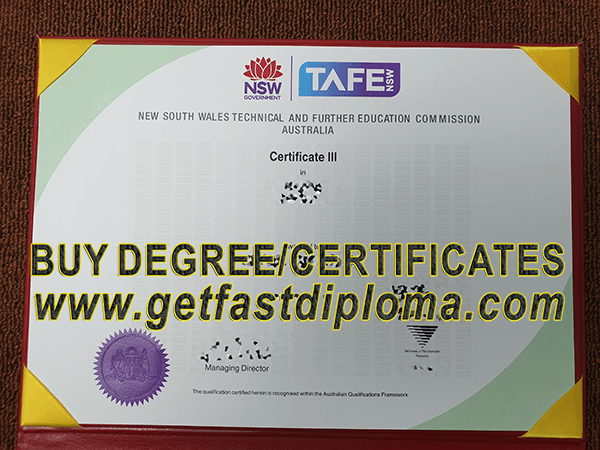 Order TAFE NSW Certificate III online buy fake certificate buy college