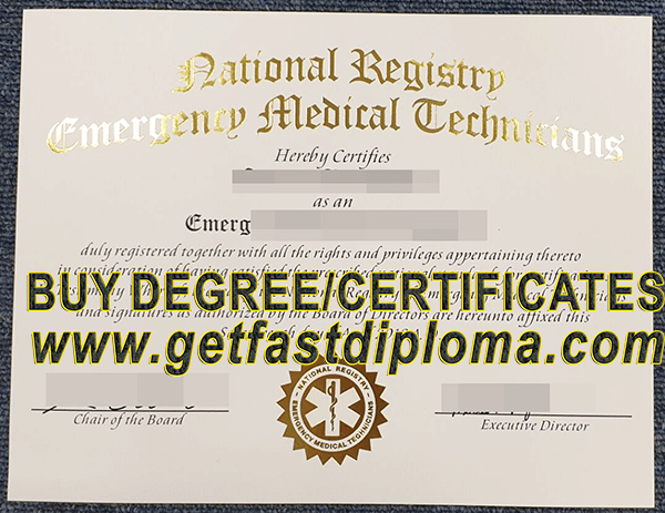 How to buy National Registered Emergency Medical Technician Certificate
