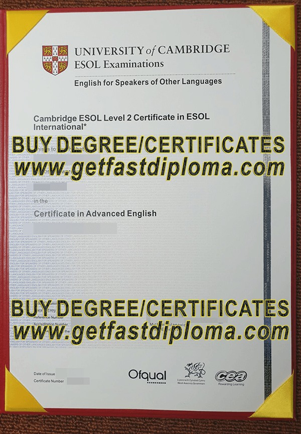  ESOL certificate 