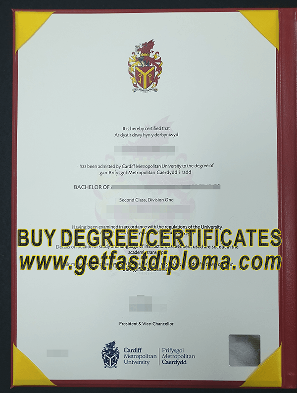 Buy fake degree certificate, Cardiff Metropolitan University fake degree 