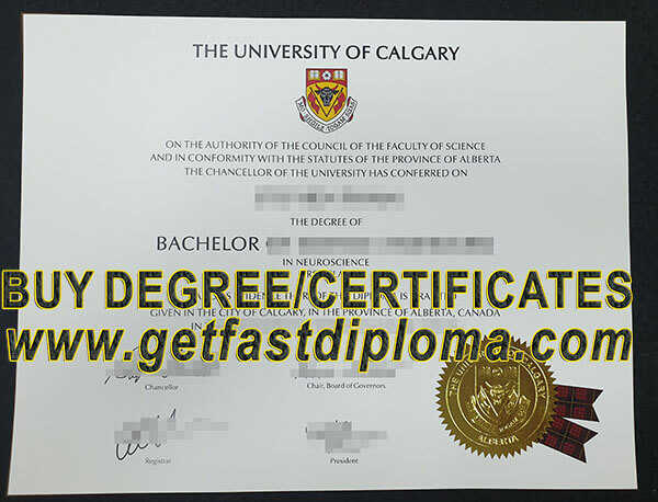 University Of Calgary Fake Degree sample