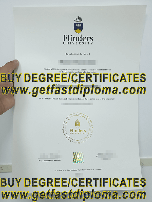 Flinders University degree  free sample from getfastdiploma. com