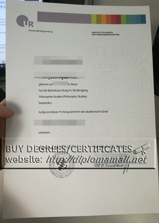 Universitat Regensburg diploma, buy Germany degree certificate