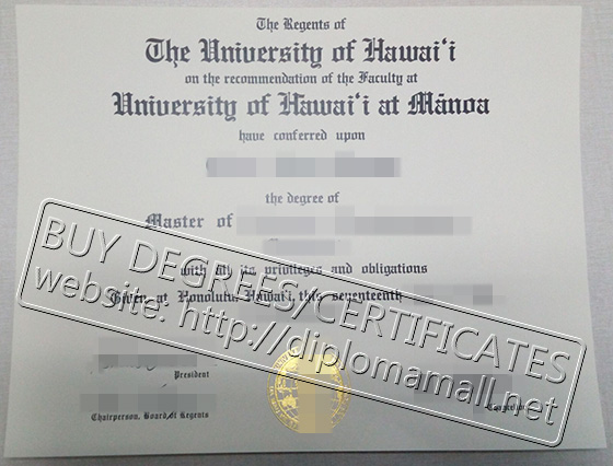  degree from the University of Hawaii