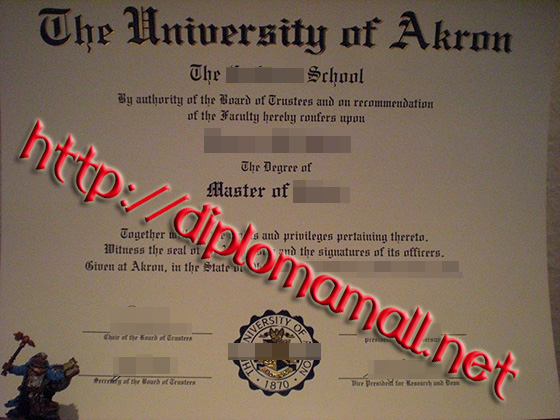 University of Akron degree fake diploma