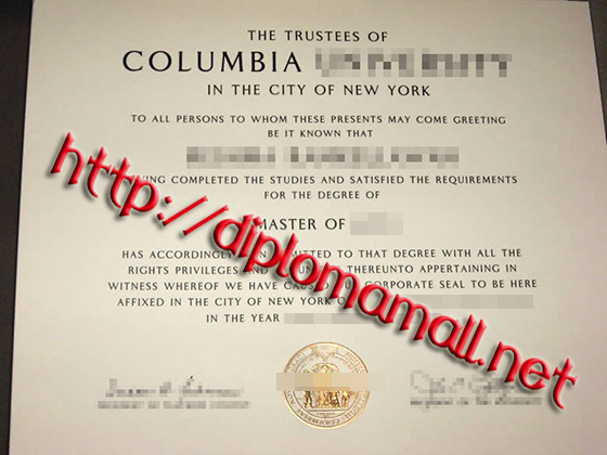 Columbia University in the City of New York diploma fake degree