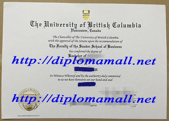 University of British Columbia(UBC)degree