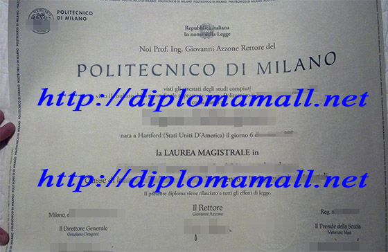 Politecnico di Milano Master degree