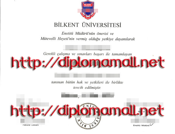 Bilkent University diploma